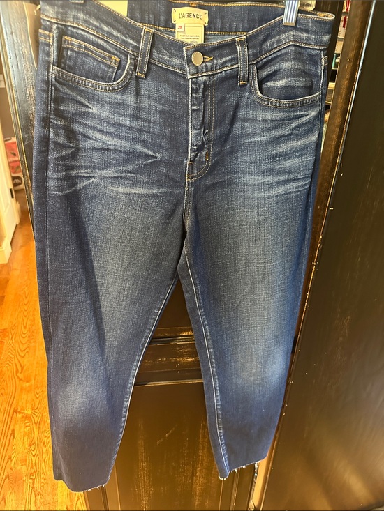 L'AGENCE Denim - L'AGENCE‎ Dark Wash Blue Women's Jeans French Slim Fit